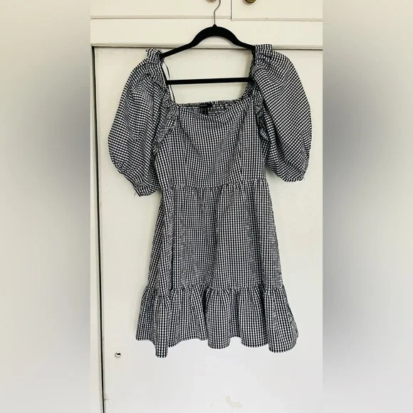 knee length dresses for ladies TWEED PUFF SLEEVE MINI DRESS – Nicoletaylorboutique main image 1
